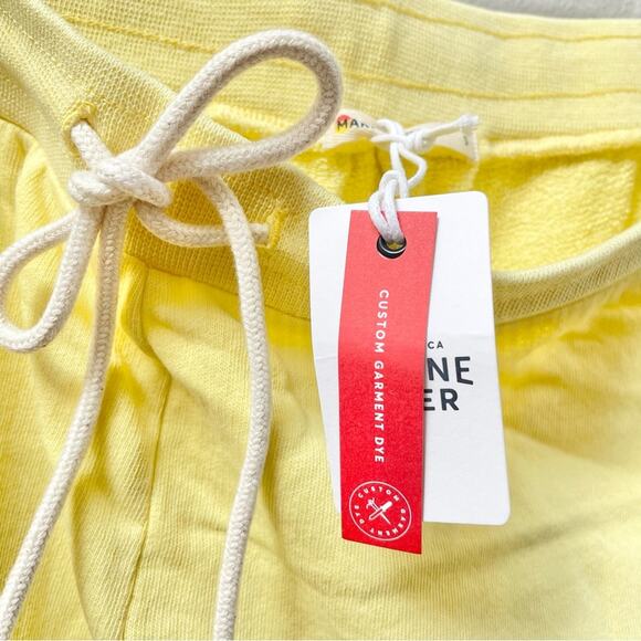 Marine Layer Blake Vintage Terry Drawstring Joggers Banana Yellow Women's Small - Picture 4 of 7